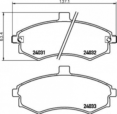 HELLA PAGID 8db355010481 -  Комплект тормозных колодок, дисковый тормоз